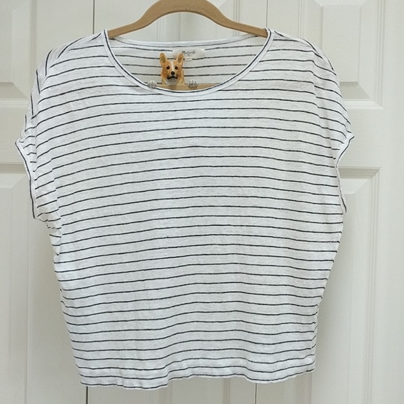 Madewell Tops - Madewell linen miracle cropped tee